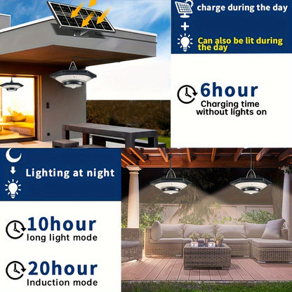 Solar LED Pendant Light with Remote & Motion Sensor