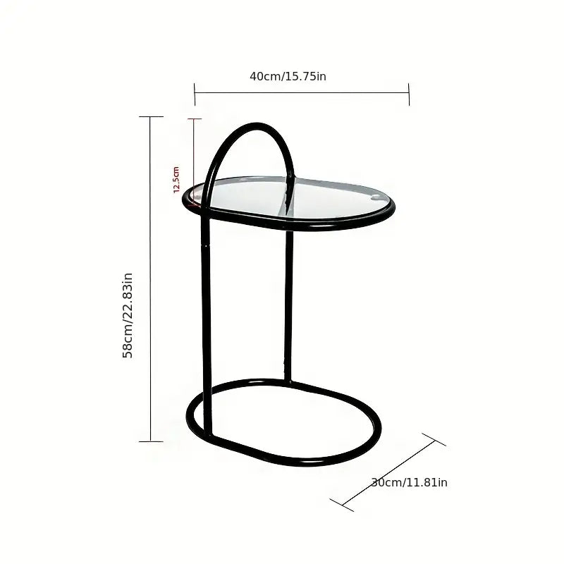 round  2-Tier Storage Side Table