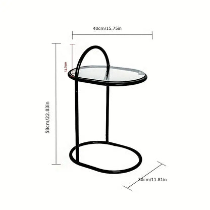 round  2-Tier Storage Side Table