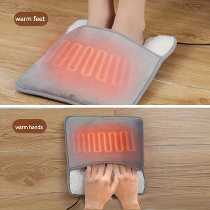 USB-Powered Heating Set - Blanket, Foot Pad, Seat Cushion (Gray)