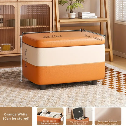 Classic Storage Bench - Orange White