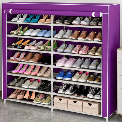Safeguard your shoes with this dust-proof cabinet, keeping them clean and organized