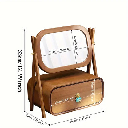 Classic High-Definition Makeup Mirror with Drawer