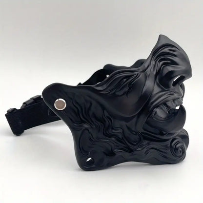 Samurai Spirit: Japanese Prajna Ghost Face Mask for Halloween