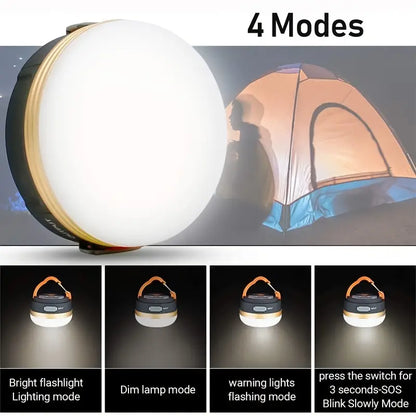 Portable Rechargeable LED Camping Lantern with Magnetic Base