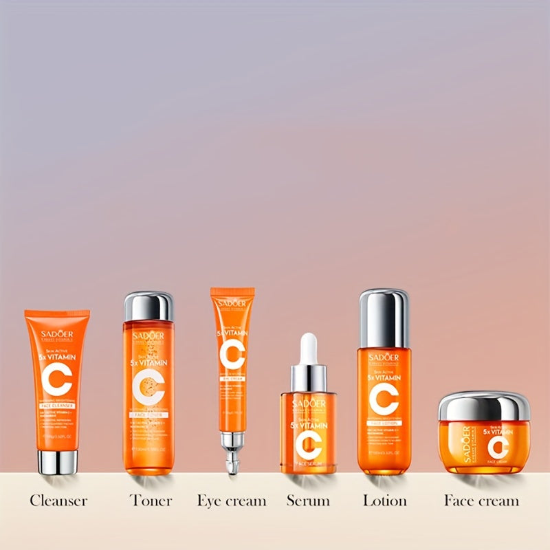 Vitamin C Hydrating Facial Skincare Set (5-in-1)