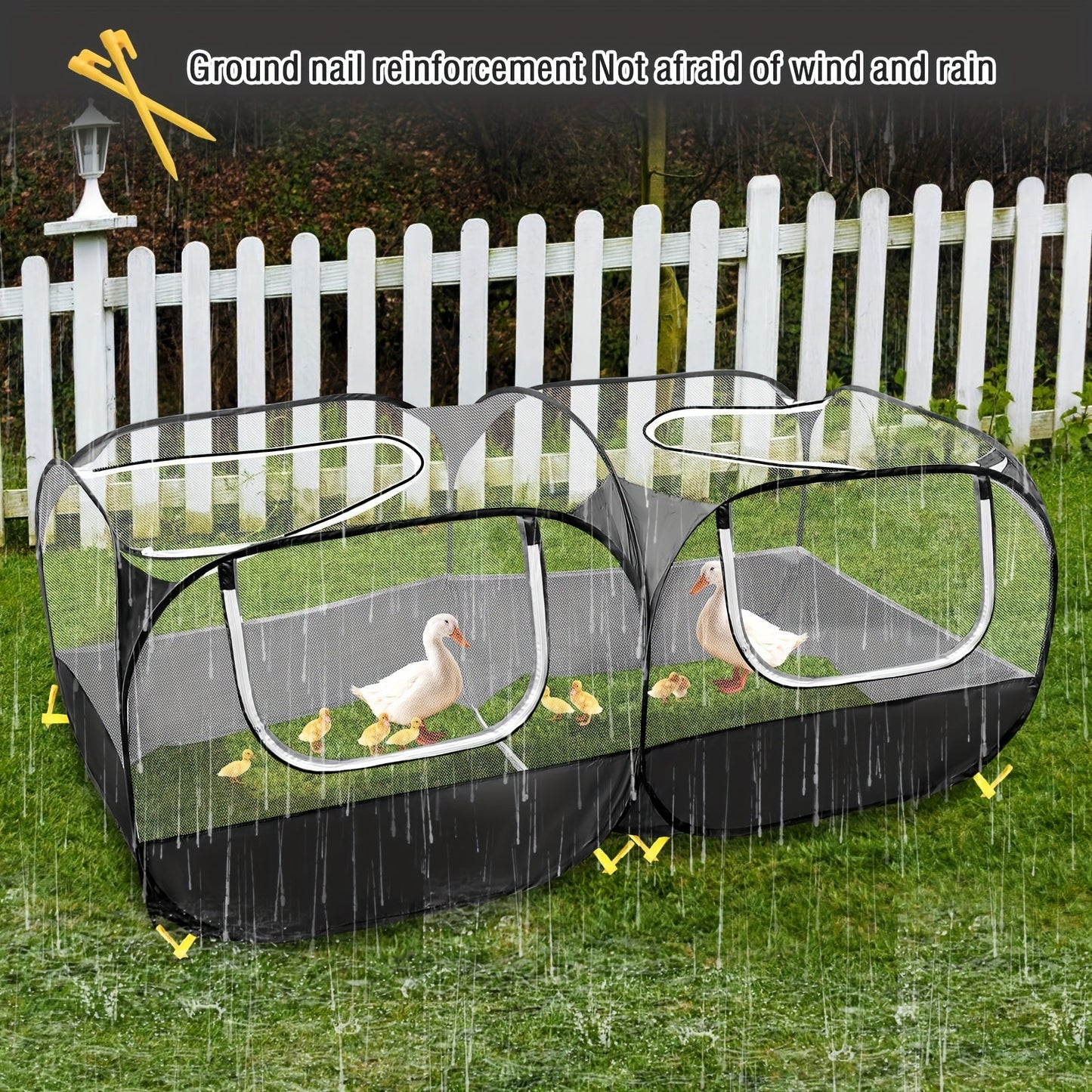 Large Foldable Chicken Pet Cage Tent with Mesh