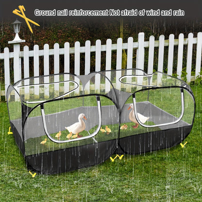 Large Foldable Chicken Pet Cage Tent with Mesh