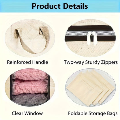 Large Foldable Storage Bins with Handles (3-Pack)