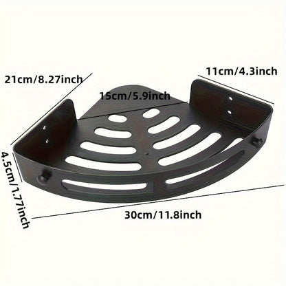 2pcs No-Drill Adhesive Corner Shower Caddy