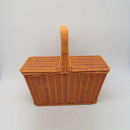Handcrafted Rattan Picnic Basket for Outdoor Enthusiasts