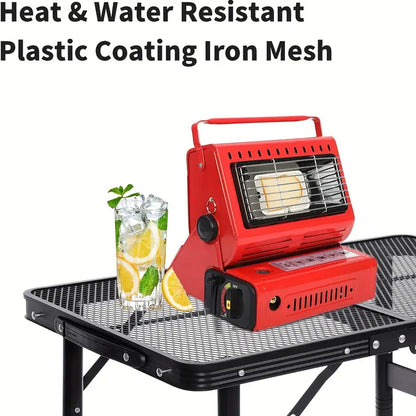 Portable Adjustable Height Folding Table with Handle