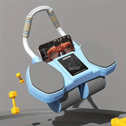 1pc Automatic Rebound Abdominal Roller - Portable 4-Wheel