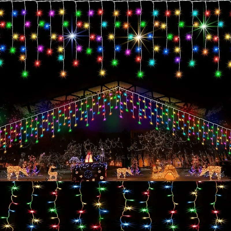 Dazzling Drops: Waterproof Icicle Christmas Lights