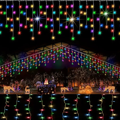Dazzling Drops: Waterproof Icicle Christmas Lights