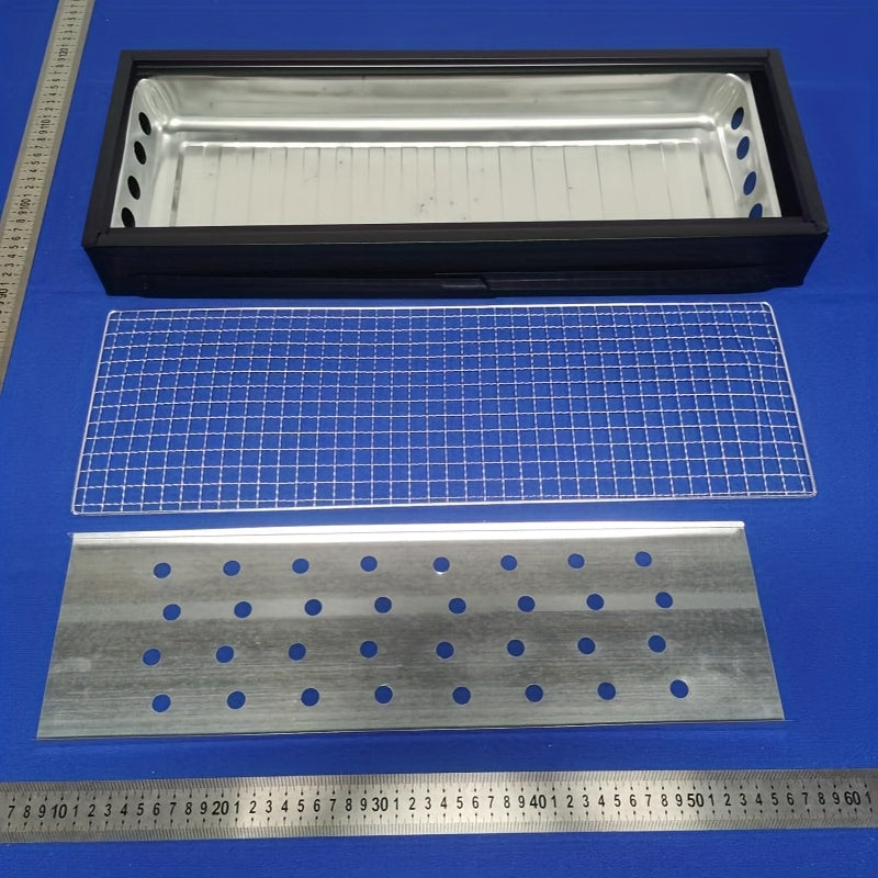 Portable Folding BBQ Grill with Side Shelf