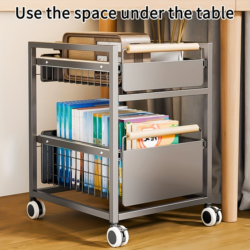 Mobile Book Bag Storage Rack Trolley