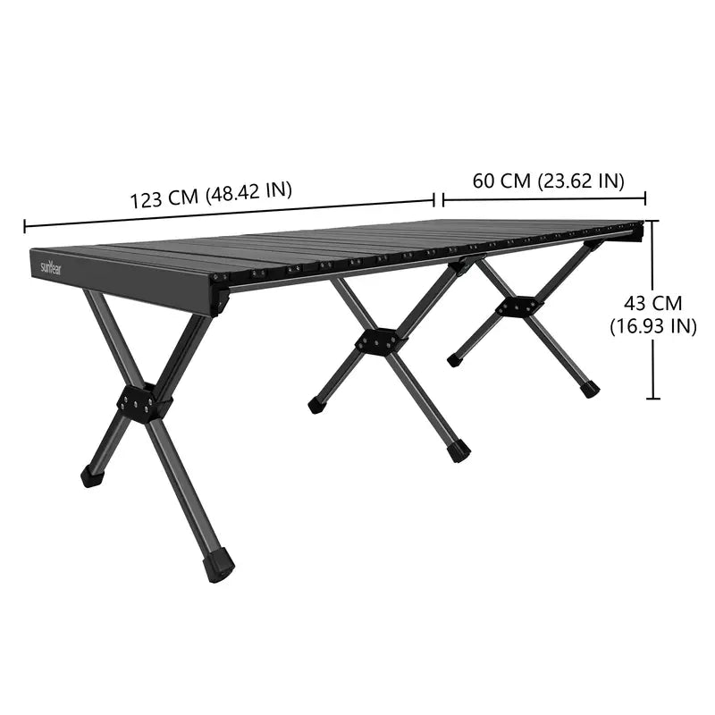 Portable Aluminum Folding Table with Carrying Bag