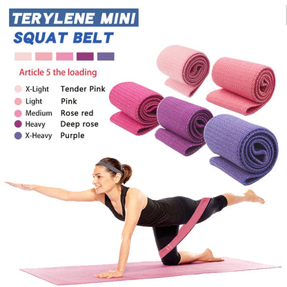 5 Braided Resistance Bands Set for Glutes & Legs