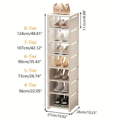 Step up your shoe storage with this space-saving tall rack