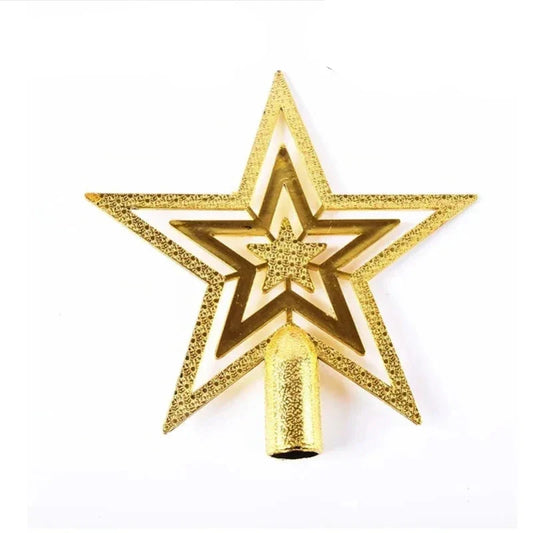50PCS Christmas Tree Plating Tree Top Star Decoration