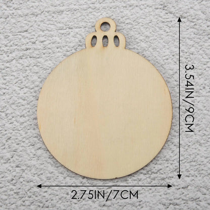 DIY Wooden Round Bauble Ornaments with Twines