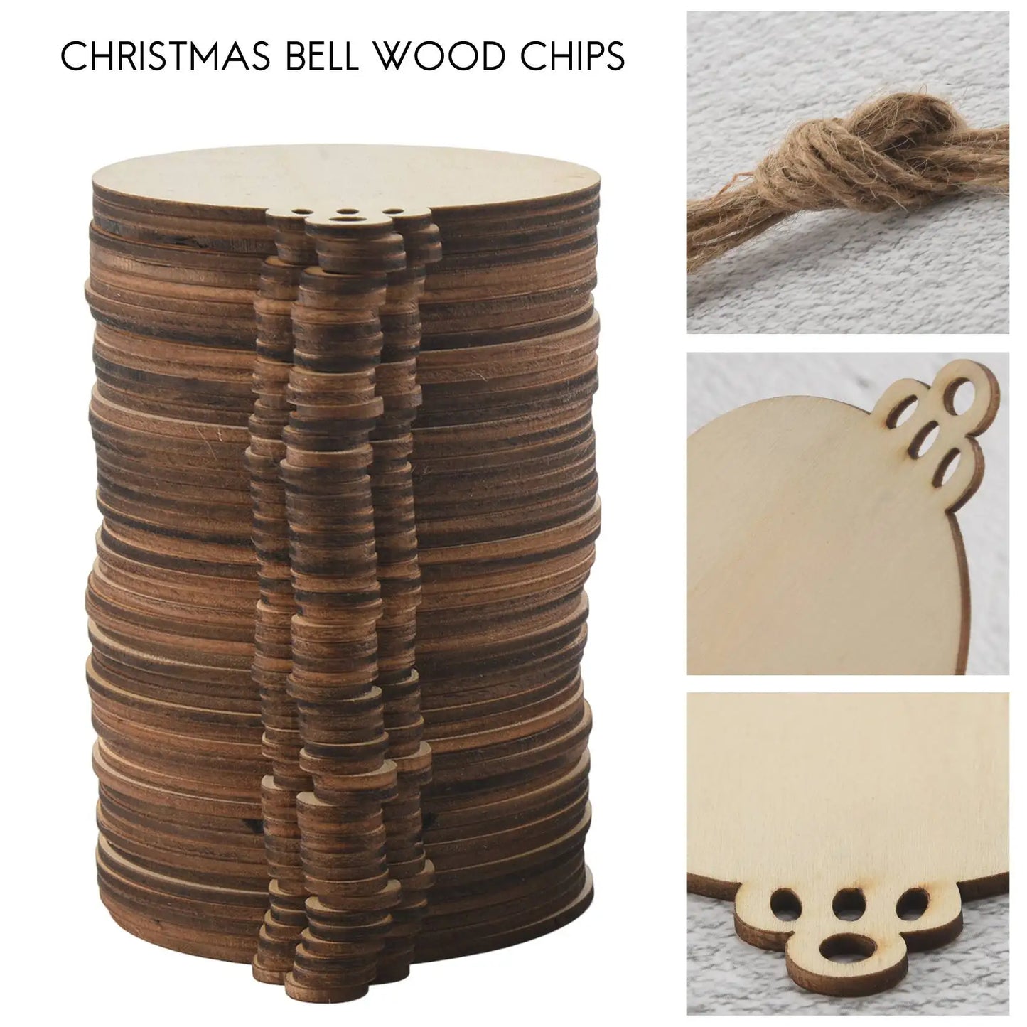 DIY Wooden Round Bauble Ornaments with Twines