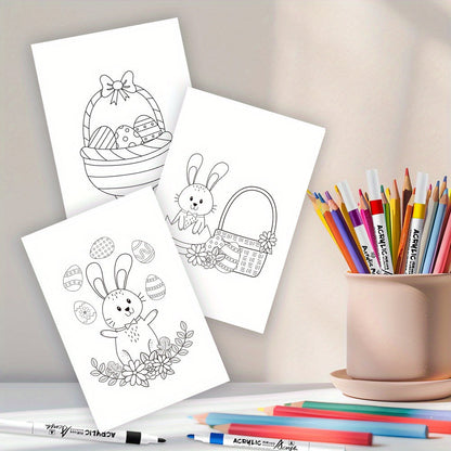 32pcs Easter Greeting Coloring Cards with Markers