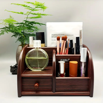 Wooden Desk File Organizer with Drawer