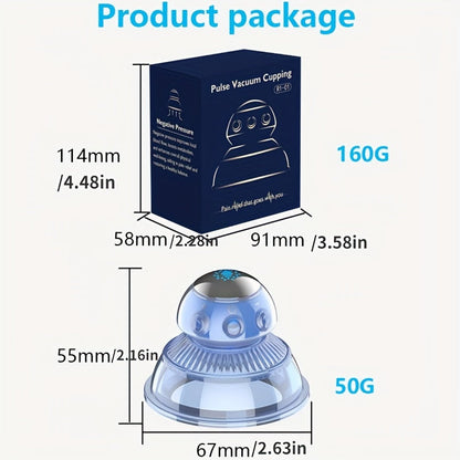 Pulse Vacuum Cupping & Intelligent Massage Device - Blue