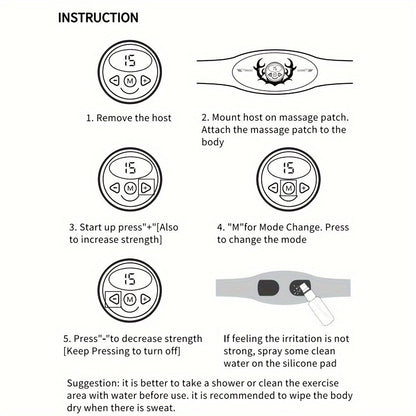 High-Intensity Abdominal Muscle Trainer – Portable Fitness Belt(Blue)