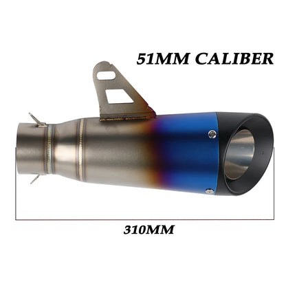 51mm Universal Motorcycle Exhaust SC Muffler Pipe