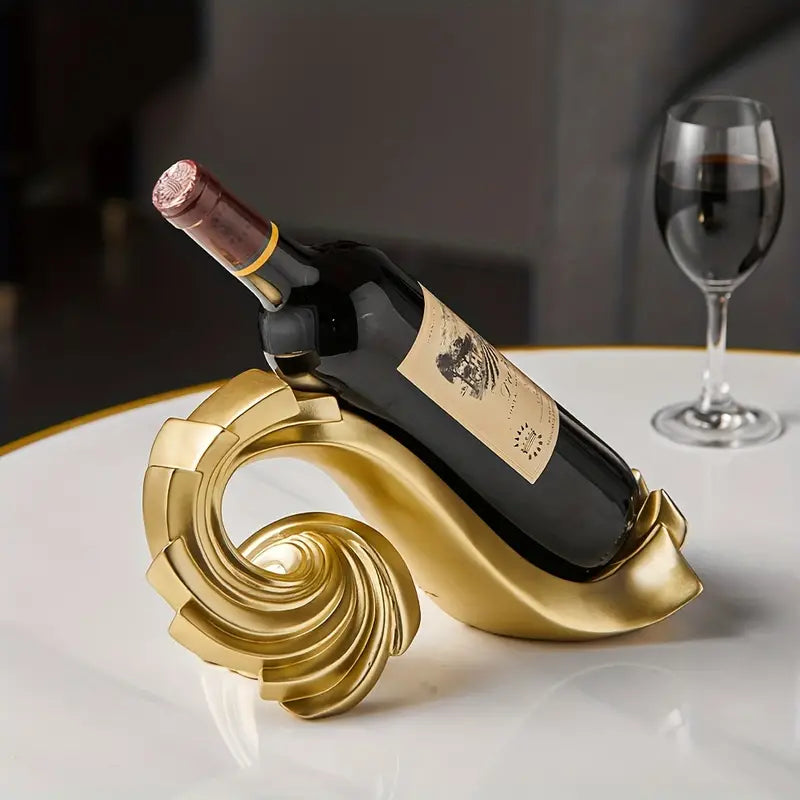 Resin Simple Spiral Wine Rack - Gold
