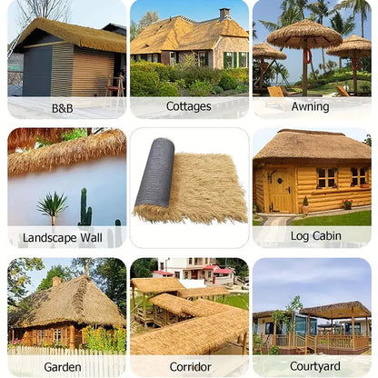 Artificial Thatch Plastic Thatch Roll - Mexican Palm Style - 100x100cm