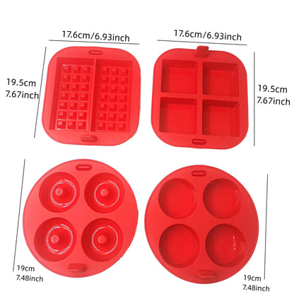 4pcs Nonstick Silicone Air Fryer Pan Set