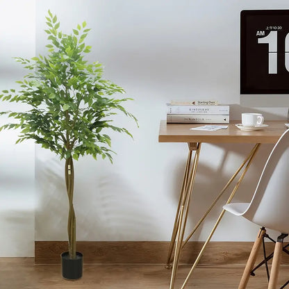 Nearly Natural 160.02cm Artificial Ficus Palm Tree in Pot