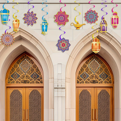 12pcs Ramadan Eid Mubarak Party Decorations Set