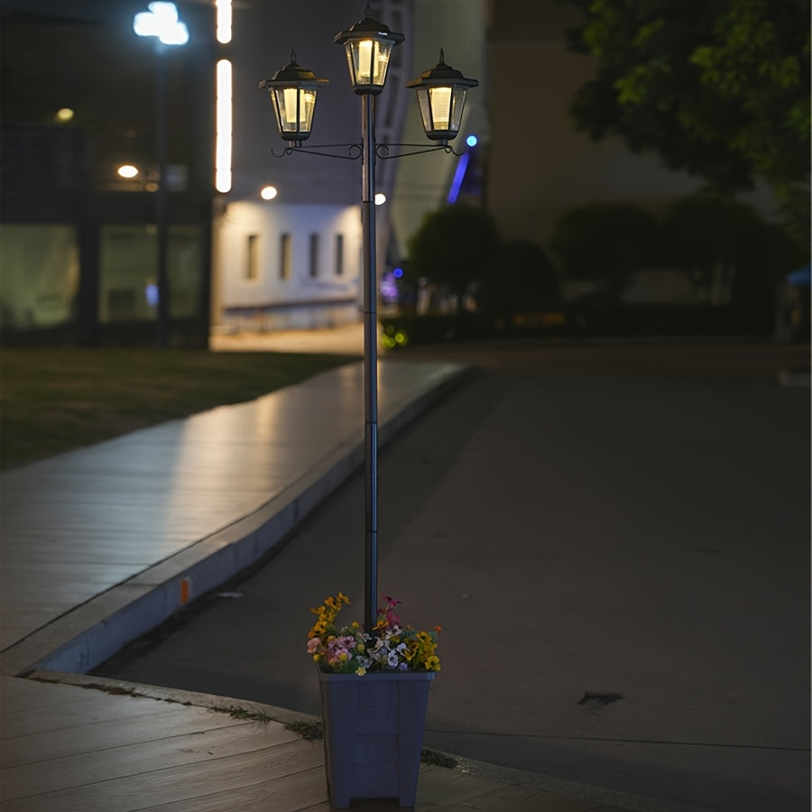 Solar Garden Triple Head Pathway Light