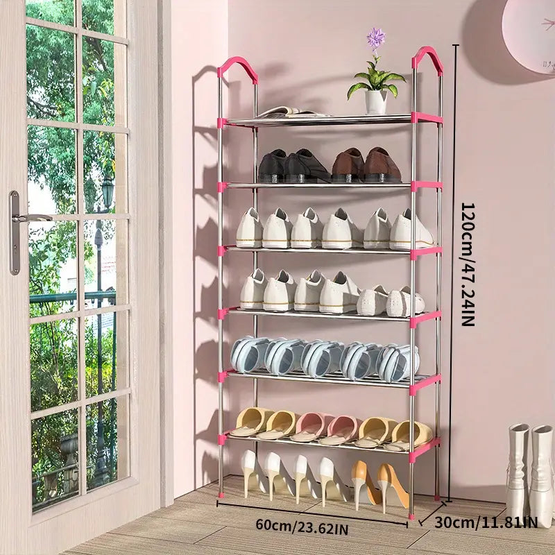 Organize your shoe collection with this multi-layer shoe rack