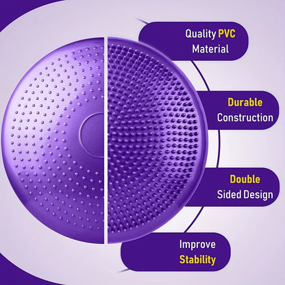 2pcs Inflatable Balance Boards - Stability & Core Strength Trainer(Blue & Purple)