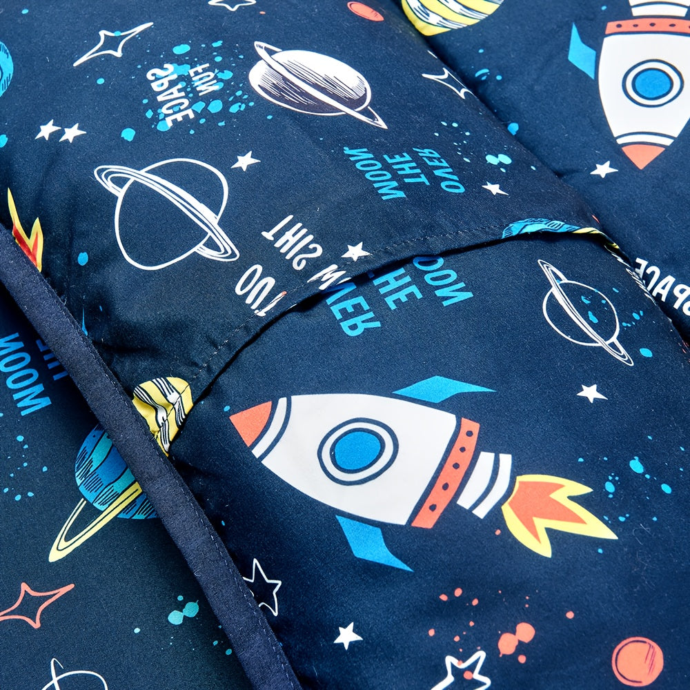 Rocket Pattern Nap Mat for Kids Travel & Daycare