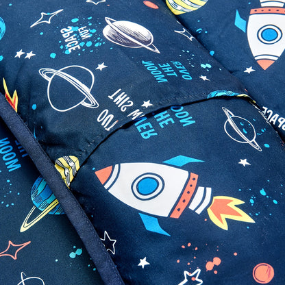 Rocket Pattern Nap Mat for Kids Travel & Daycare