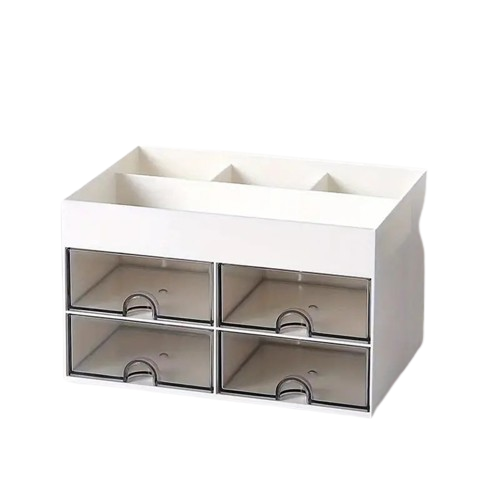 Elevate Beauty Space with 4-Drawer Desktop Makeup Organiser