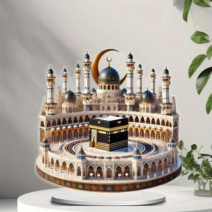 Bohemian Crystal Mecca Mosque Tabletop Decoration