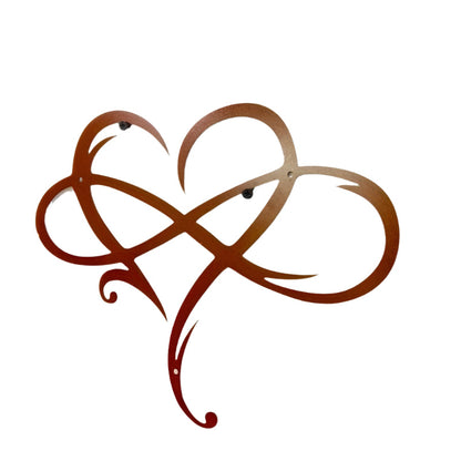 Infinity Heart Metal Wall Art Love Sign Decor