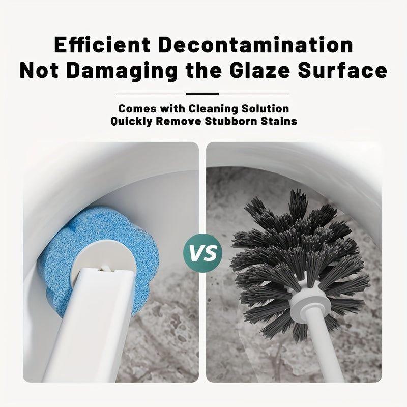 Toilet Brush Set with 12 Refill Heads