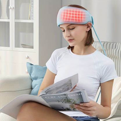 USB Rechargeable 360° Scalp Massager with Heat & Air Compression(Blue)