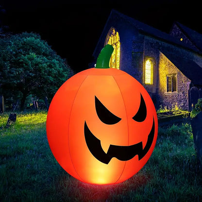 Remote Glow: Illuminated Inflatable Pumpkin