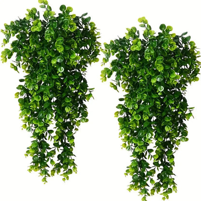Set of 2 Premium UV Resistant Eucalyptus Leaf Arrangements - Lifelike Artificial Flowers