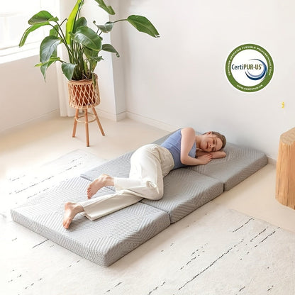 Three-Layer Folding Mattress Topper Lightweight & Portable